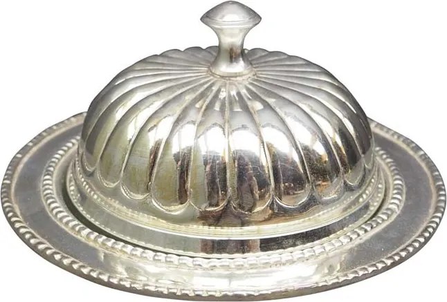 Untiera din alama, cu capac, aspect antichizat, Pot