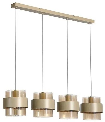 Lustra cu 4 pendule stil scandinav Royal chihlimbar