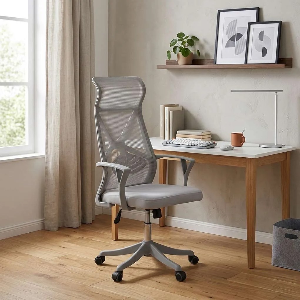Scaun de birou din mesh reglabil pe inaltime OFF 431 gri