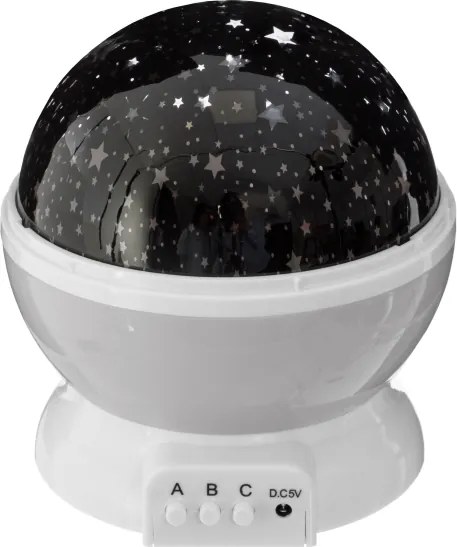 Atmosphera - Proiector LED pentru copii, 3xAA, gri