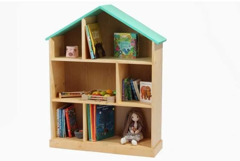 Casuta biblioteca BookHouse, Material Lemn Masiv - Marshmallow Green