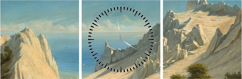 Tablou - Georg Emil Libert, View of Sommerspiret, the Cliffs of Møn, reproducere (cu ceas) (90x30 cm)