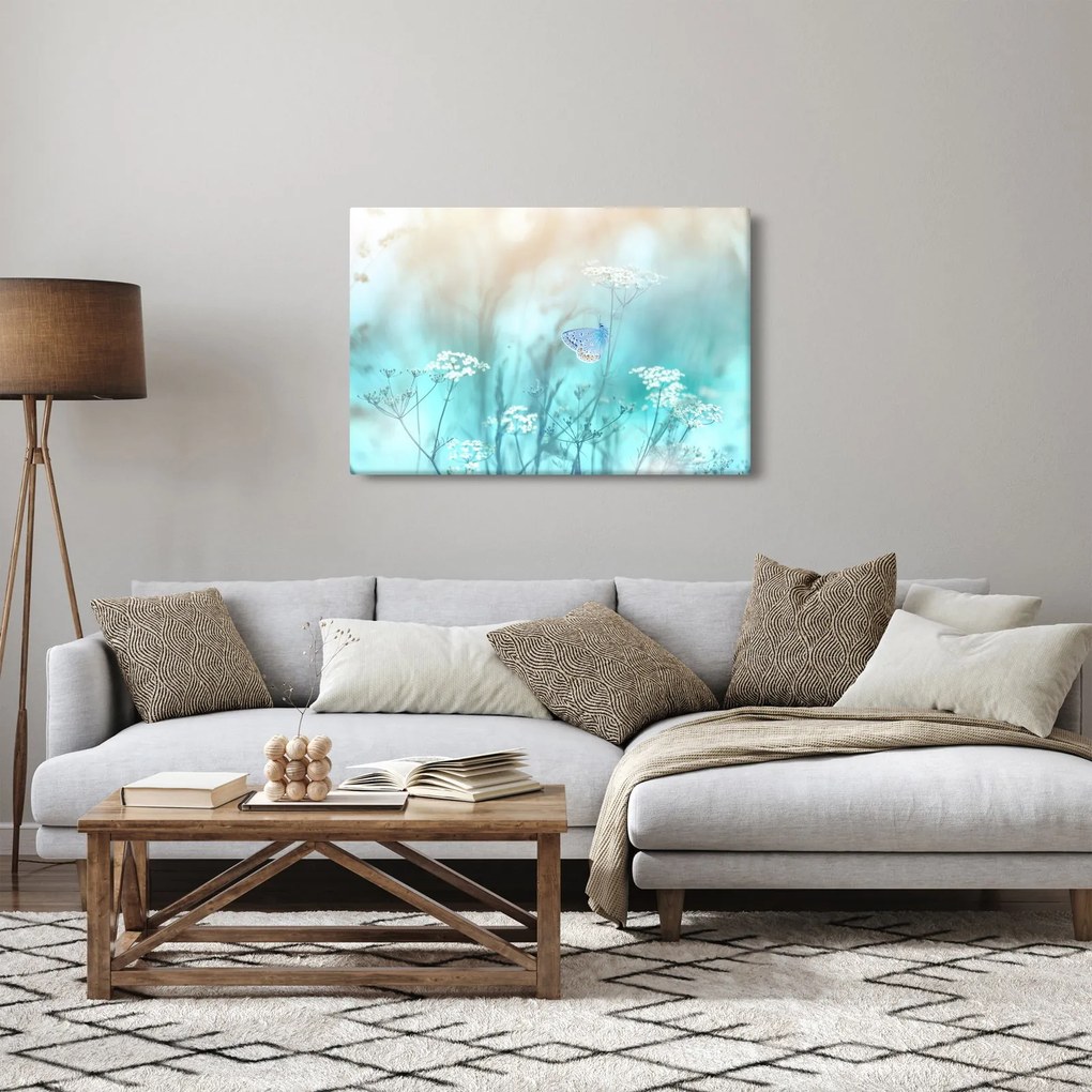 Tablou - Fluture în albastru (90x60 cm)