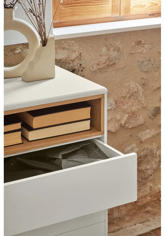 Comodă crem 120x90x40 cm Corvo – Teulat