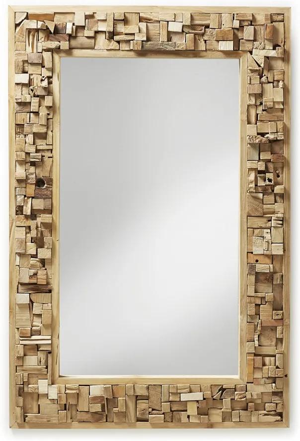 Oglinda cu rama din lemn tec 80x120 cm Yalana La Forma