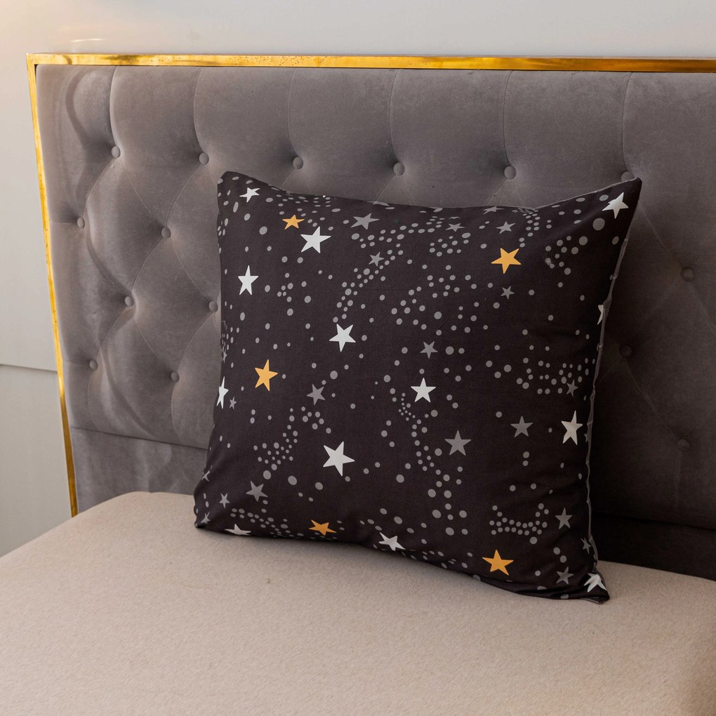 Lenjerie de pat din microfibra flanel STELLAR gri inchis Dimensiune lenjerie de pat: 2 buc 70 x 90 cm | 200 x 220 cm
