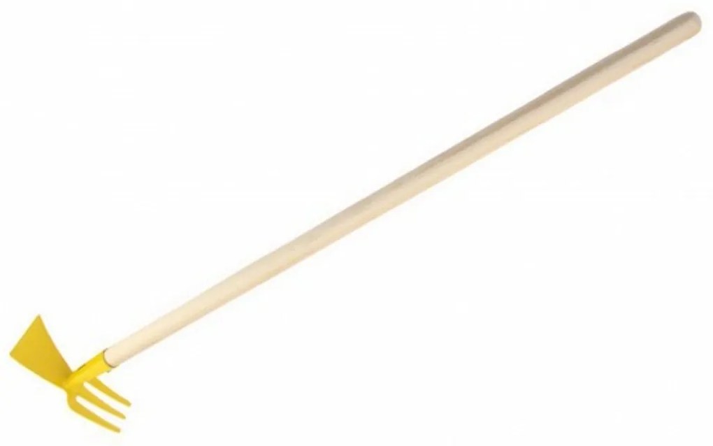 Sapa / Sapa bilateral galben cu metal/lemn mâner 80cm instrument