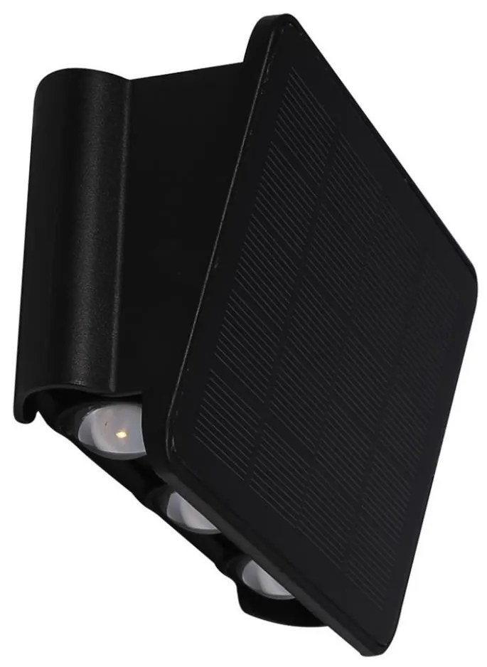 LED lampă solară de perete ALF LED/4W/1300 mAh 3000K IP54 negru
