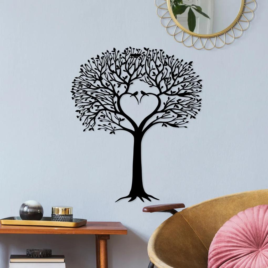 Accesoriu decorativ de perete metalic Love tree