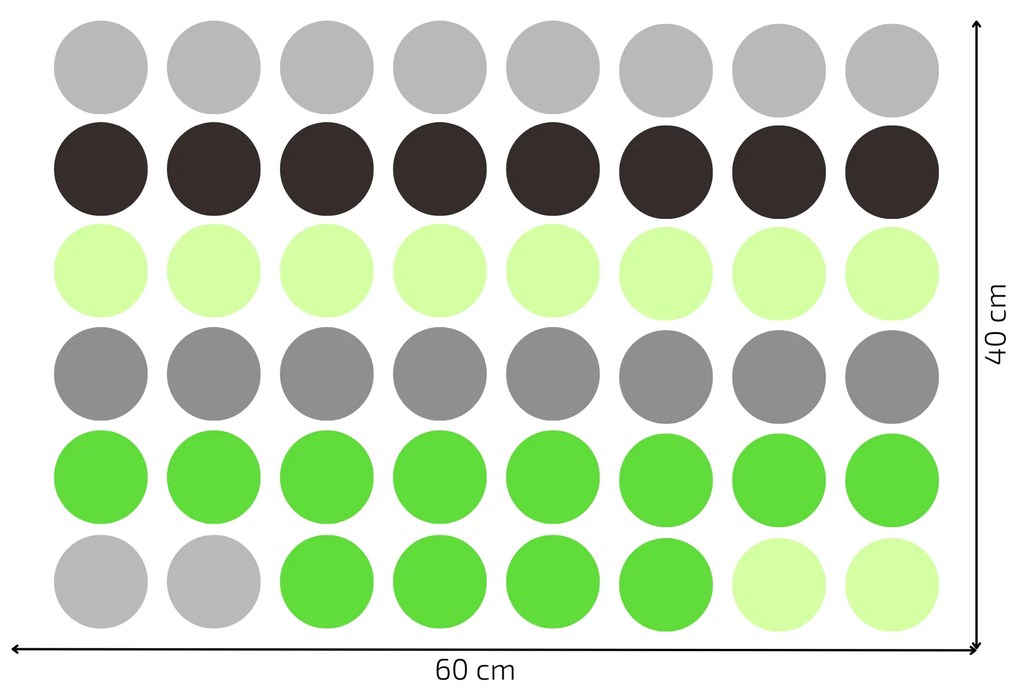 PIPPER. Autocolant de perete "Puncte colorate" 5,5 cm Culoare: Roșu