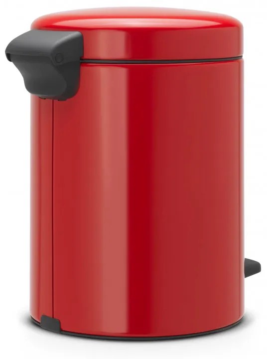 Cos de gunoi cu pedala Brabantia NewIcon 649006, 5 L, Inchidere lina, Baza antiderapanta, Rosu