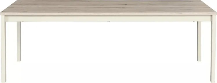 Masuta de cafea FROST 120x60 cm crem, decor stejar alpin