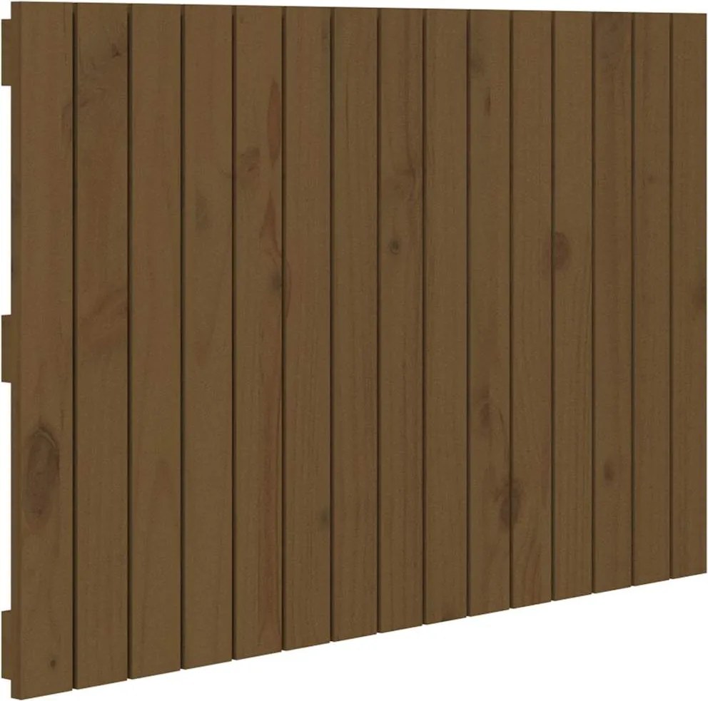 vidaXL Tăblie de pat pentru perete, maro miere, 95,5x3x60 cm