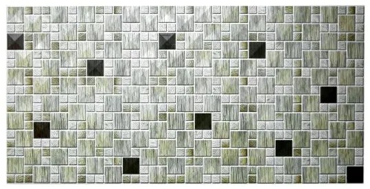 Panou decorativ, PVC, model mozaic, striat, nuante gri, 96x48.5 cm