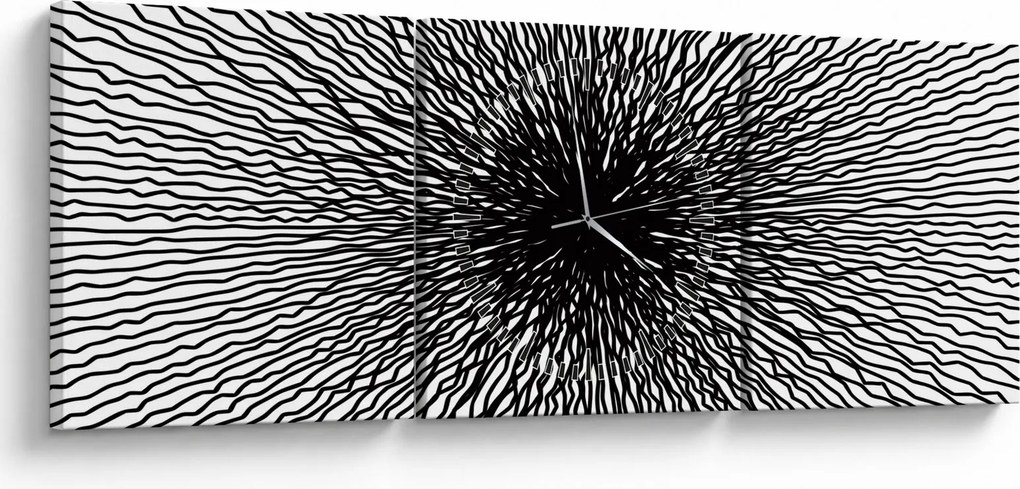 Tablou - Centrul (cu ceas) (90x30 cm)