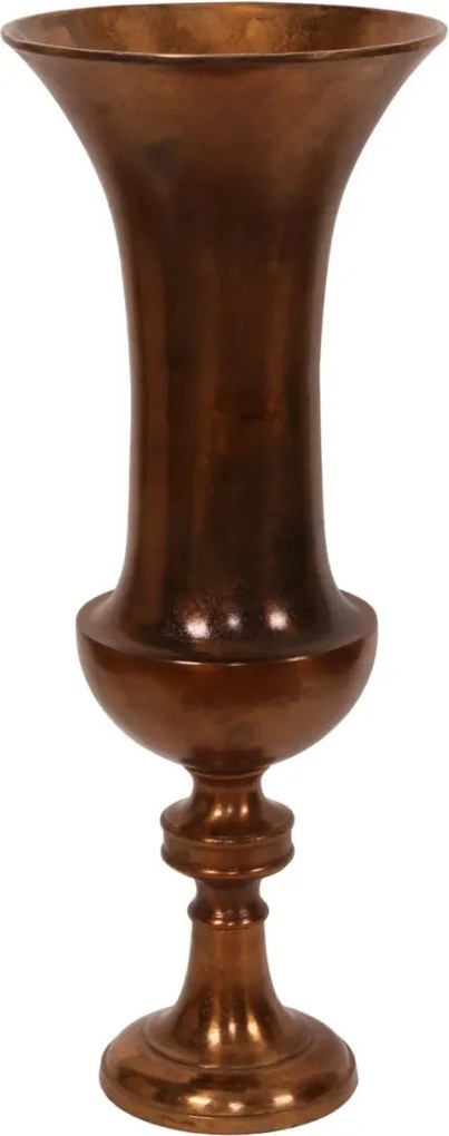 Vază din aluminiu, bronz, finisaj antichizat, 73 x 28 cm, „Delphine”