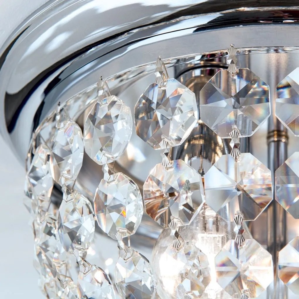 Plafoniera cristal Asfour design elegant lux PLAFOND D-35cm crom