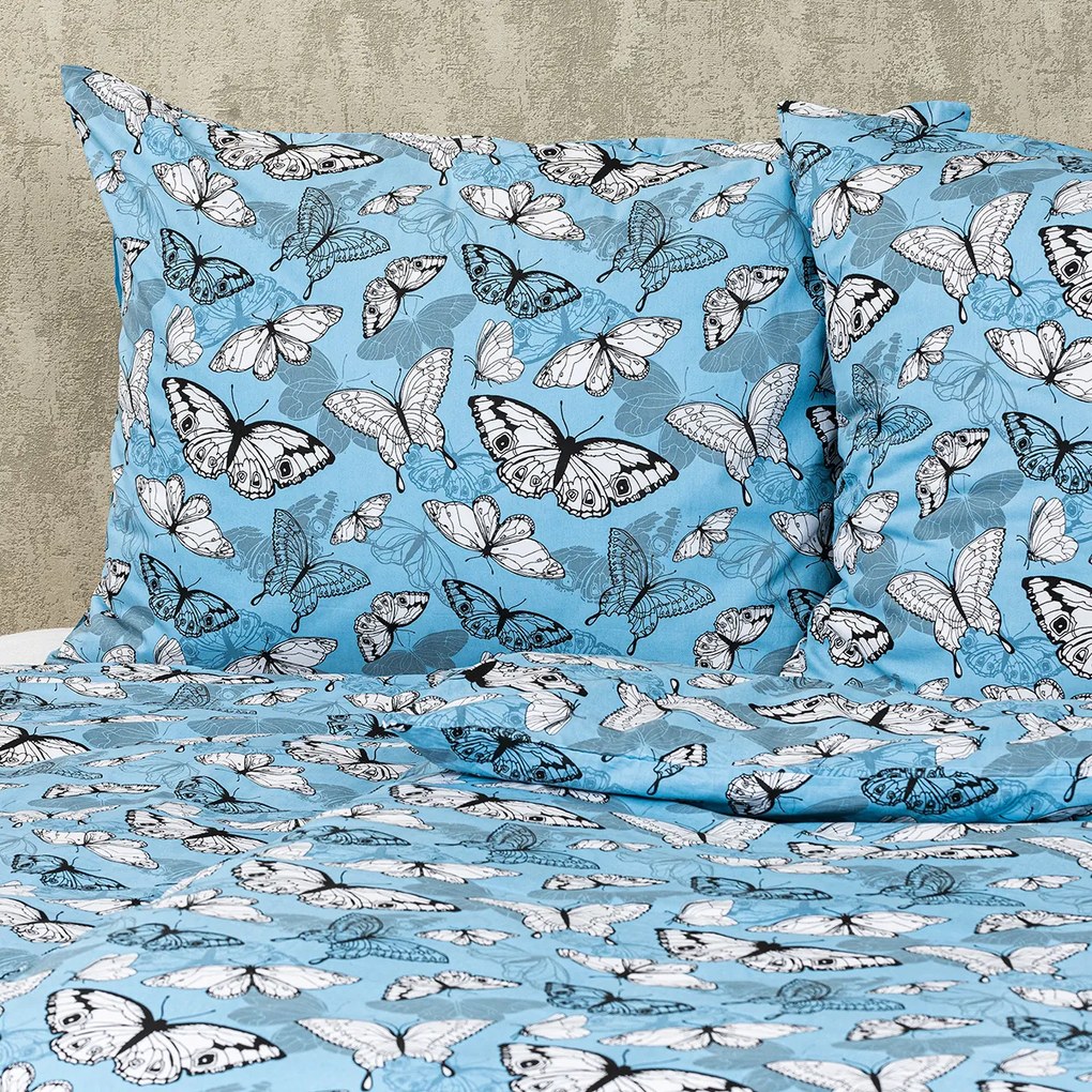 Lenjerie pat 4Home Butterflies, din bumbac, 220 x 200 cm, 2 buc. 70 x 90 cm