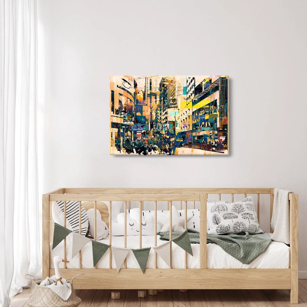 Tablou abstacțiunii pictate (90x60 cm)