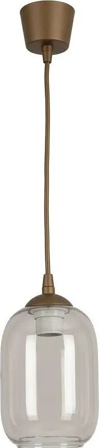 Brilagi - Lustră LED suspendată pe cablu R GLASS 1xE27/60W/230V Ø 14 cm maro/gri fumuriu
