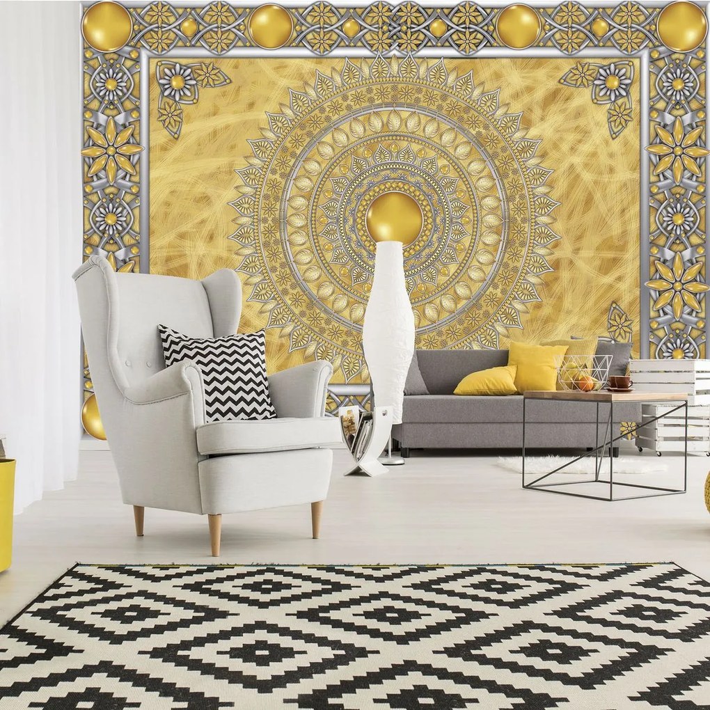 Fototapet - Mandala aurie (152,5x104 cm)