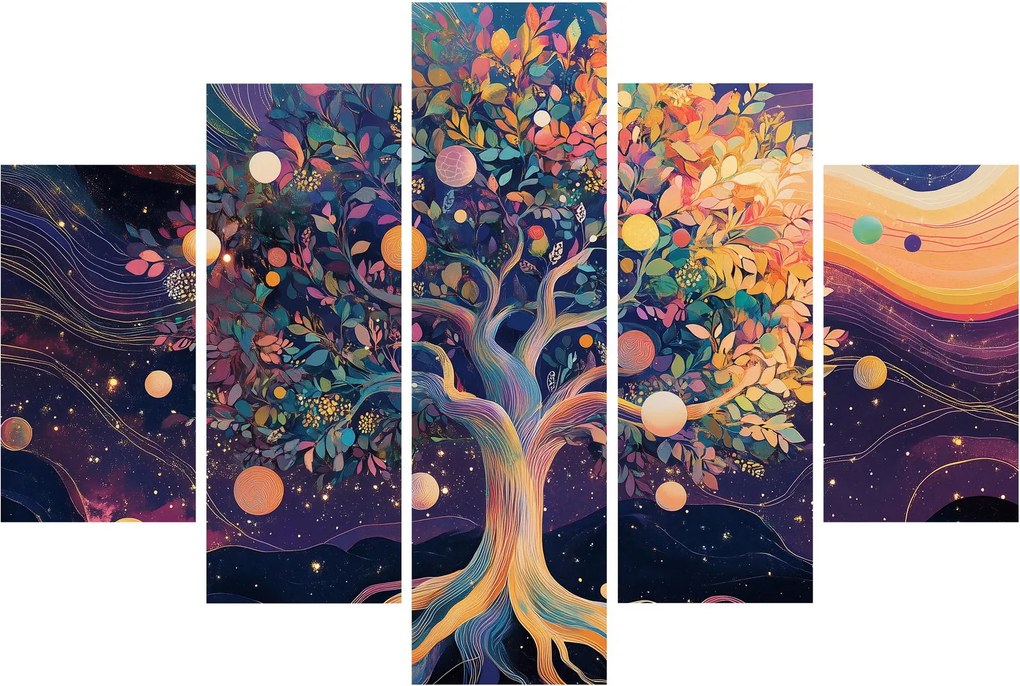 Tablou – Arbore violet plin de energie (150x105 cm)
