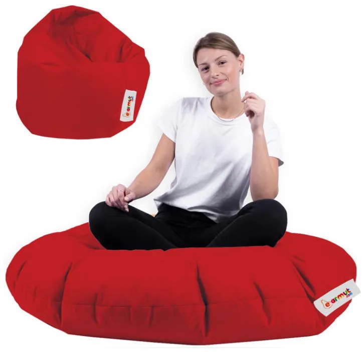 Fotoliu Bean Bag Iyzi 100 Cushion Pouf, Rosu