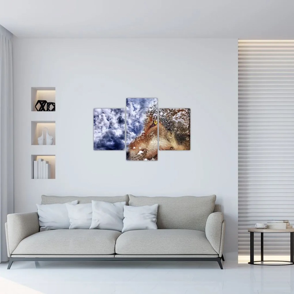 Tablou cu lup (90x60 cm)