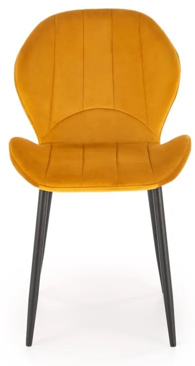 Scaun K538 velvet mustariu H85 cm