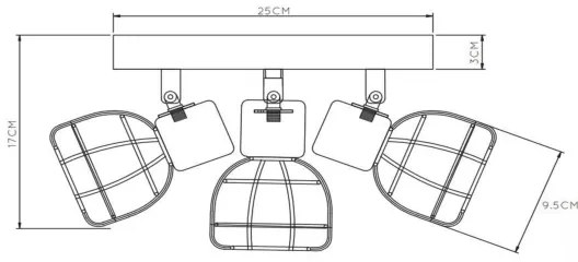 Spot Lucide 00929/13/30 FILOX 3xE14/40W/230V