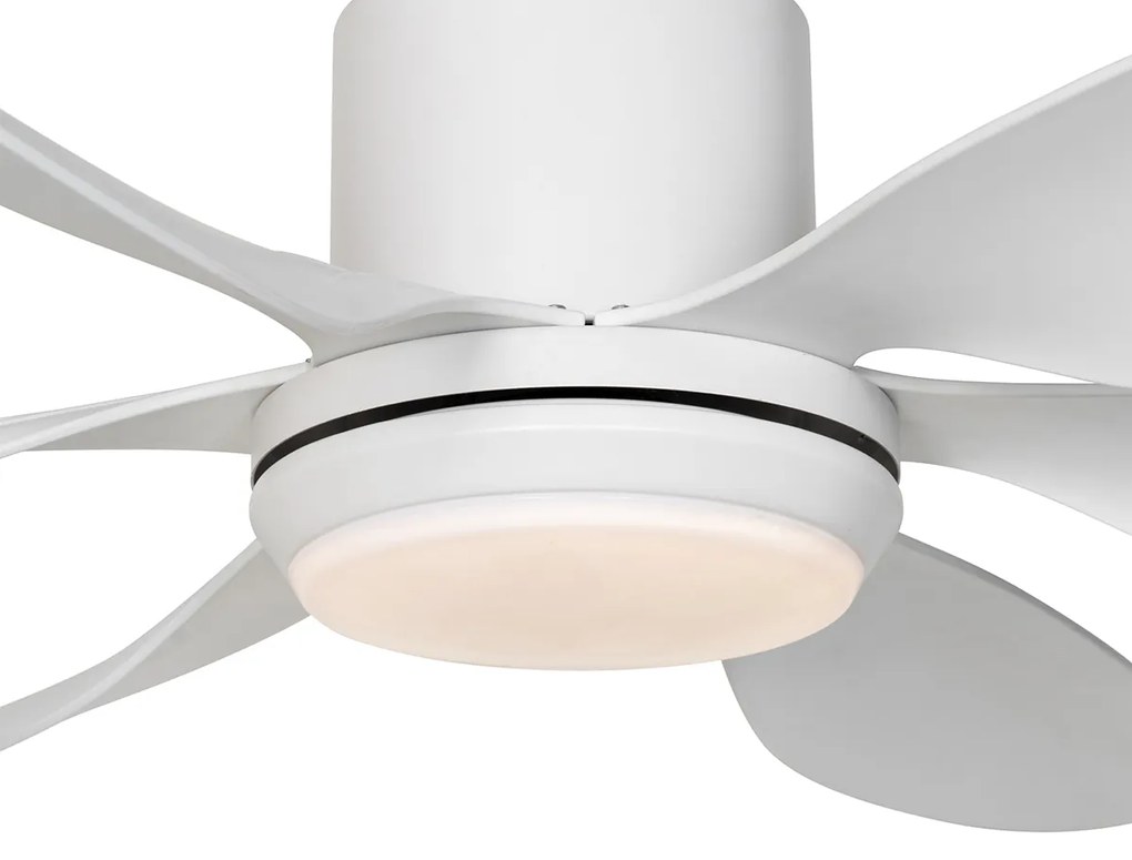 Ventilator de tavan alb 137cm incl. LED Dimmable cu telecomandă - Tak