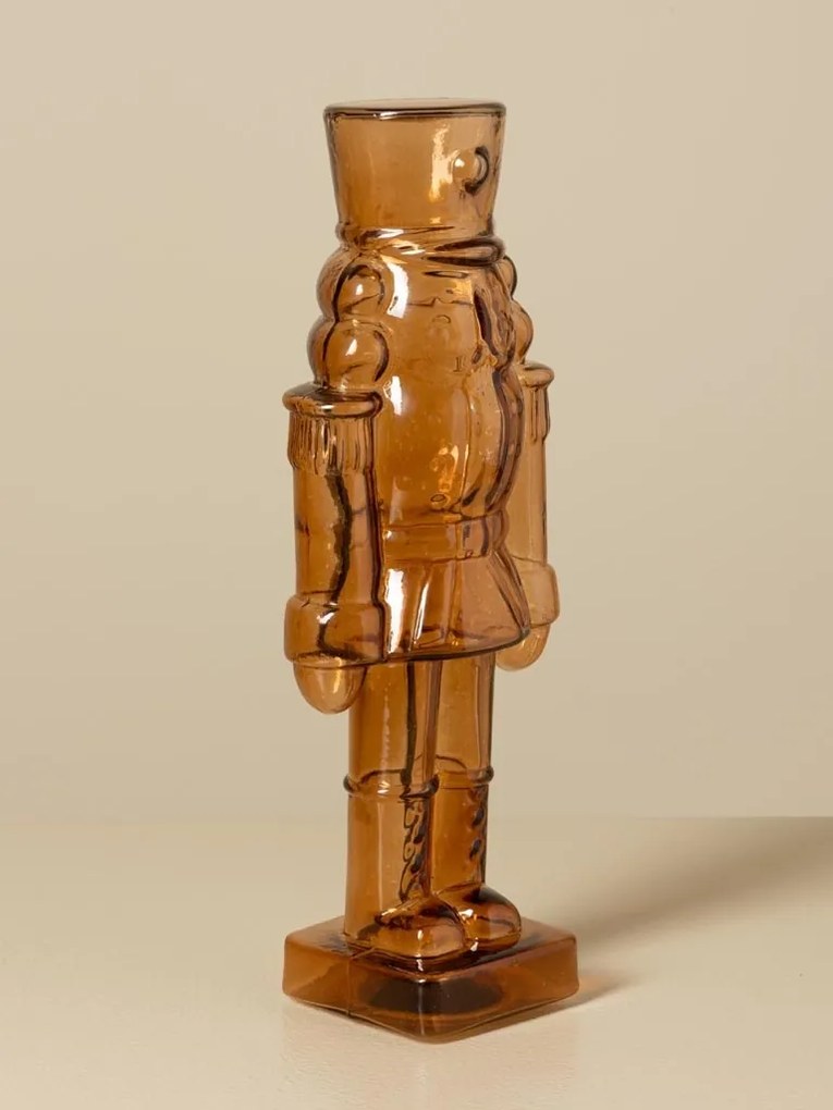 Figurină decorativă din sticlă, camel, model spărgător de nuci cu detalii în relief, finisaj lucios, 31 x 11 x 11 cm, „Casse-Noisette”