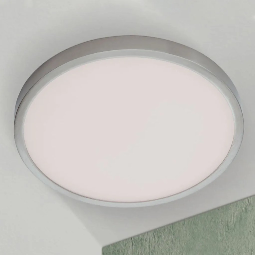 Plafoniera LED design slim LERO round D-30cm 4000K argintie