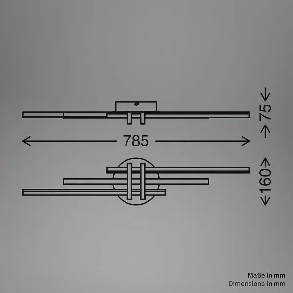 Brilo - Plafonieră LED TINKA, 21W, 230V, 3000K, cupru
