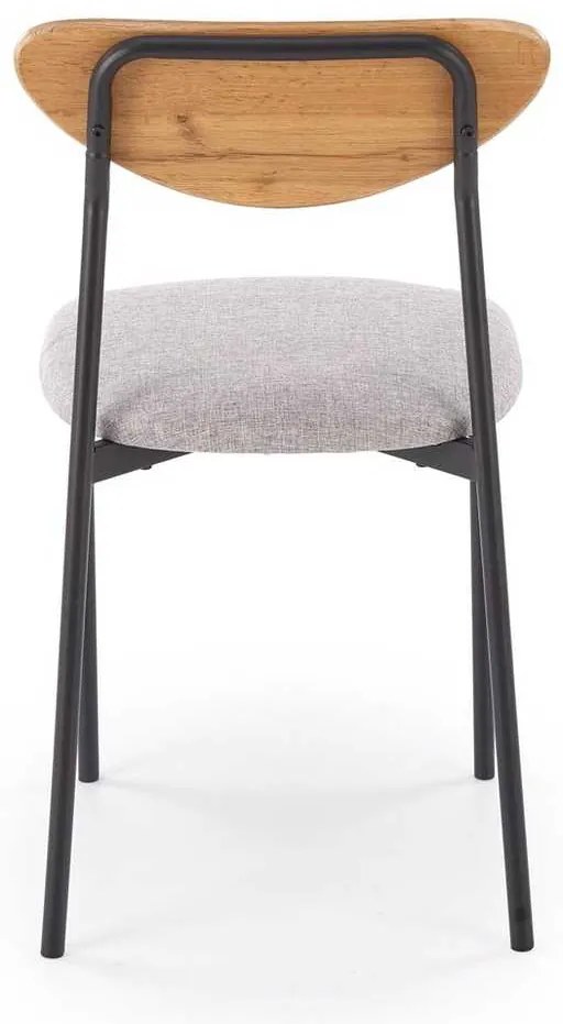 Set masă și scaune Pavia 4+1, lemn natural / gri