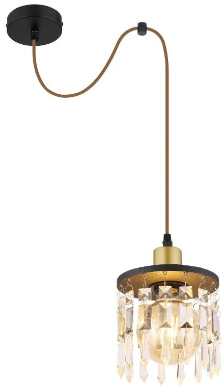 Pendul design modern COMMA alama mat, negru 15cm