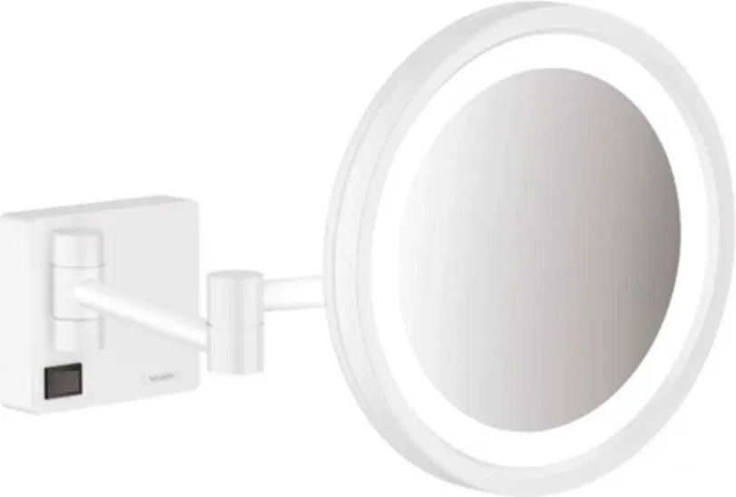Oglinda cosmetica Hansgrohe AddStoris cu LED alb mat
