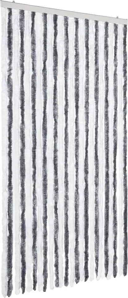 vidaXL Perdea pentru insecte, gri și alb, 100x200 cm, chenille