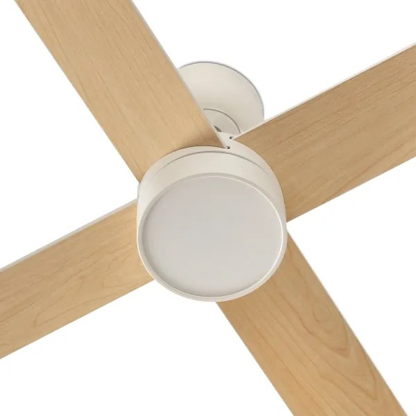 Ventilator LED dimabil de tavan FARO 34355-1TW RUDDER L 20W/230V alb/bej d. 132 cm + telecomandă