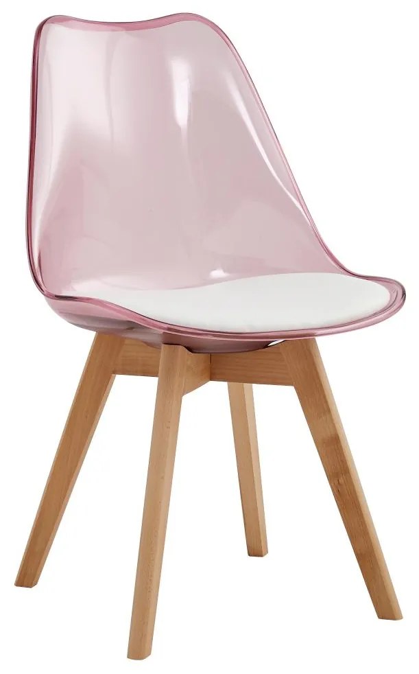 Scaun sufragerie Bralla 2 (transparent + roz + fag + alb) . 1116242