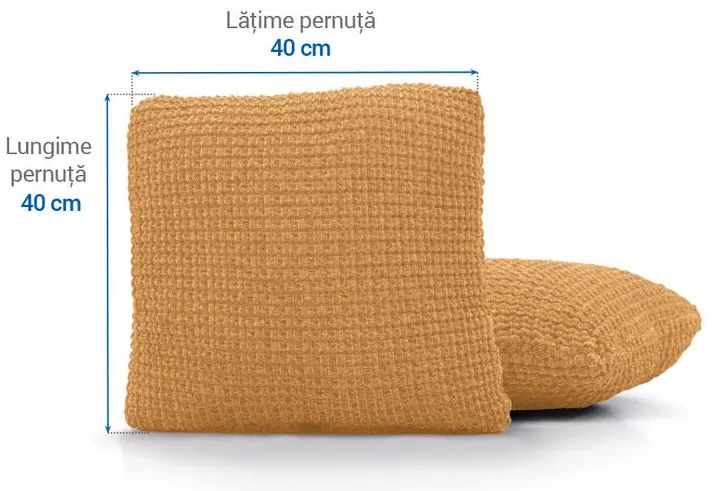 Huse super elastice RUBINIA aurii feţe de pernă 2 buc (40 x 40 cm)