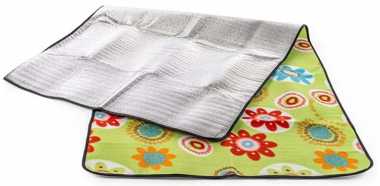 Patura pentru picnic Muhler 2 x 0,8 m, Bumbac perlat + polar, Verde