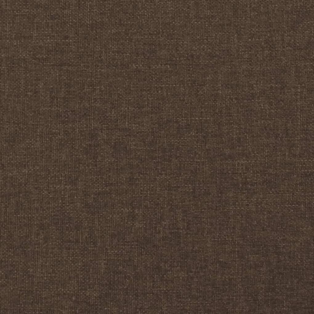Cadru de pat, maro inchis, 180 x 200 cm, material textil Maro inchis, 25 cm, 180 x 200 cm