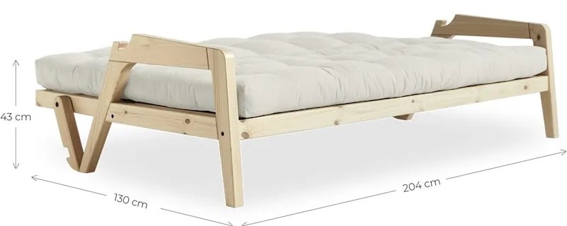 Canapea verde extensibilă cu tapițerie din catifea reiată 204 cm Grab - Karup Design