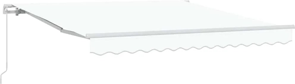 vidaXL Cortina Retractabilă Alb 350 x 250 cm Poliester și Aluminiu