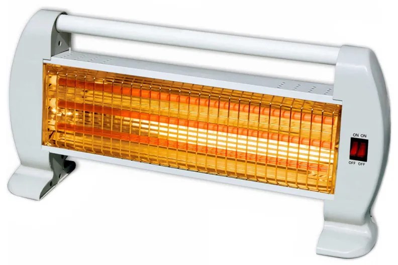 Resigilat: Radiator cu quartz Rosberg R51972A, 1200W, 3 tuburi, 3 trepte,Protectie rasturnare, Alb