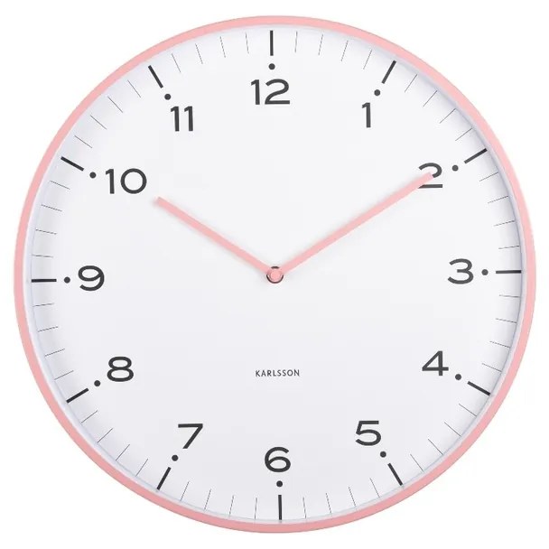 Karlsson 6011PI ceas de perete design roz,diametru 40 cm