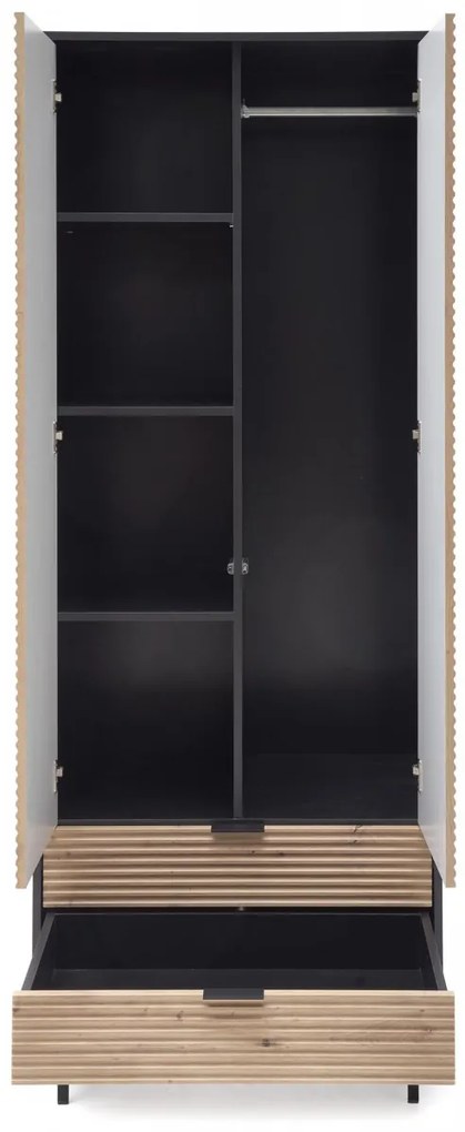 Dulap Murano S-1 stejar artizan/negru