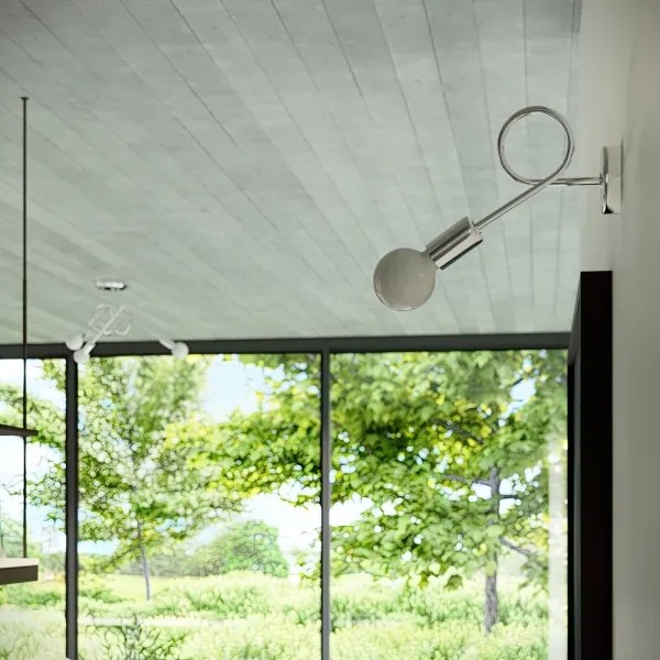 Lustră pe tijă Sollux SL.1440 LOOP 3xE27/15W/230V crom