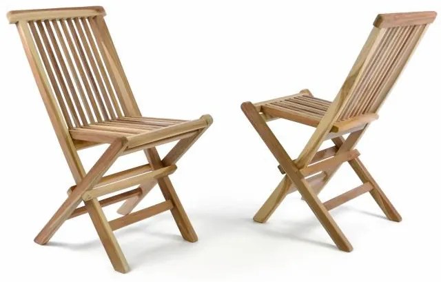 Set de grădină 2 scaune din lemn pentru copii DIVERO